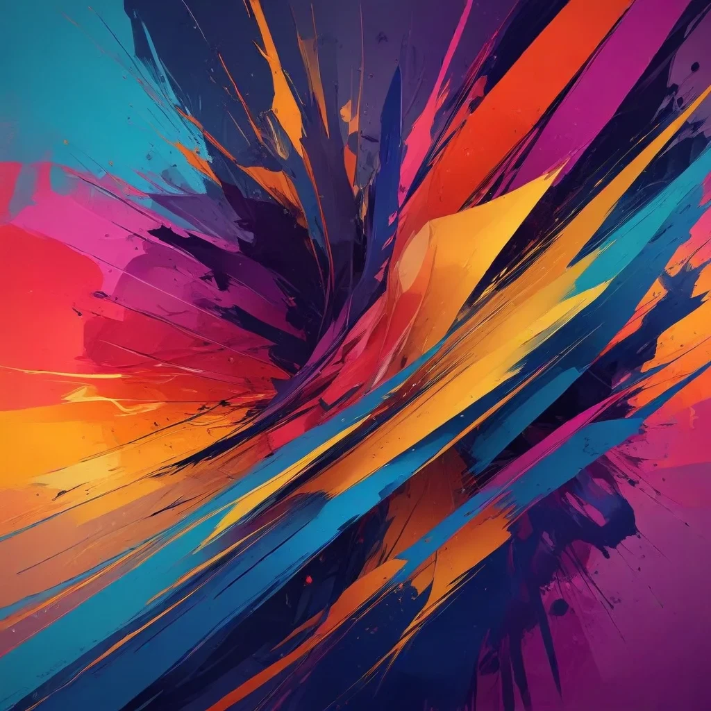 good quality, high quality, a abstract digital art piece, minimalism, determination, bright mysterious colours, it should have a wow what is that effect