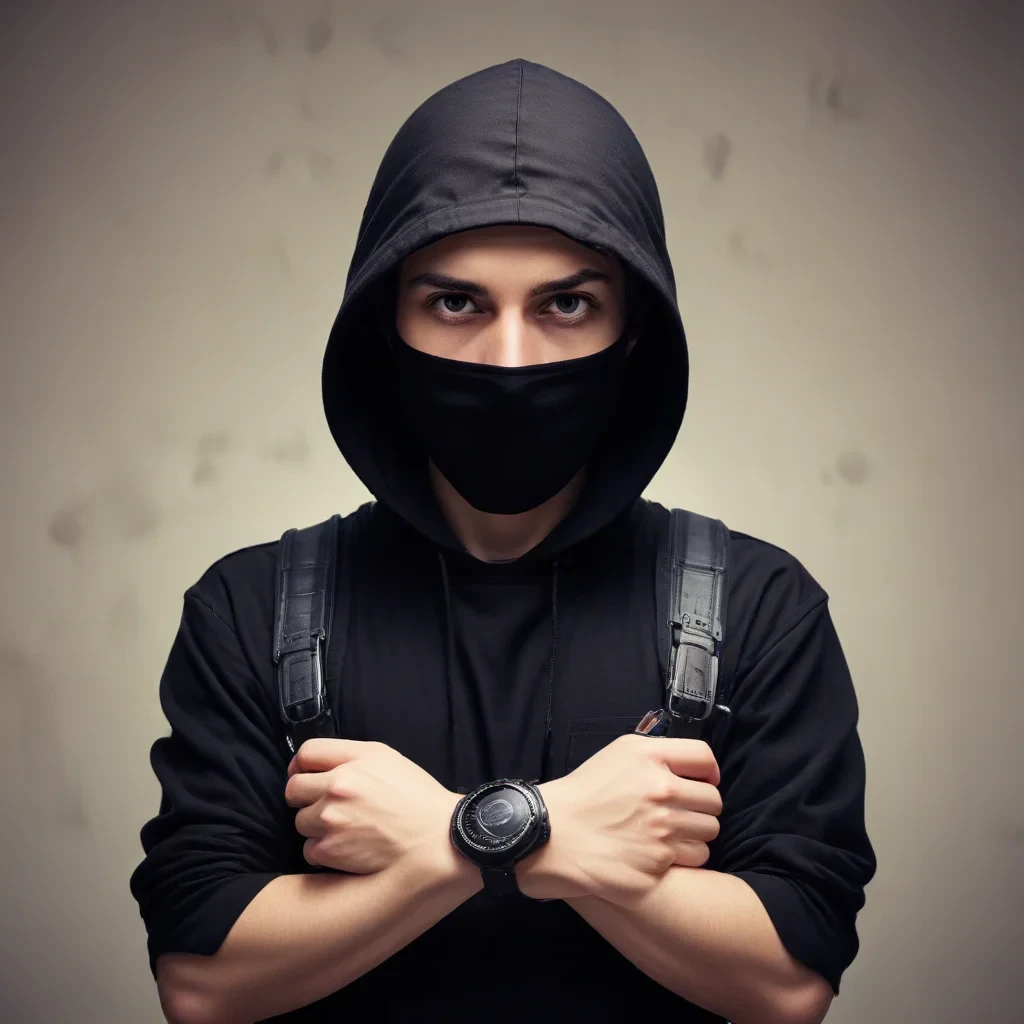 a hacker is arrested and taken to jail