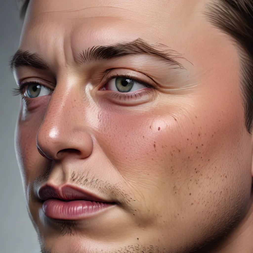 ultra realistic close up portrait elon musk