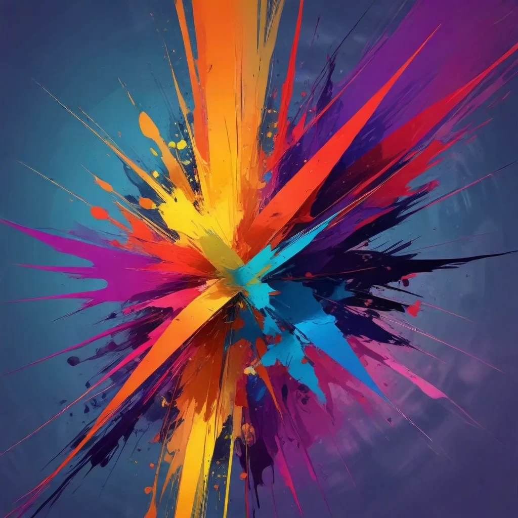 good quality, high quality, a abstract digital art piece, minimalism, determination, bright mysterious colours, it should have a wow what is that effect