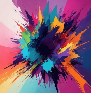 good quality, high quality, a abstract digital art piece, minimalism, determination, bright mysterious colours, it should have a wow what is that effect