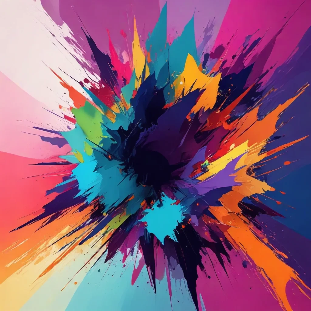 good quality, high quality, a abstract digital art piece, minimalism, determination, bright mysterious colours, it should have a wow what is that effect